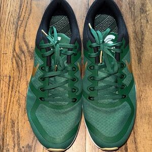 Nike Green and Gold Athletic Shoes